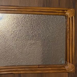 Vintage Hand Made Rattan Mirror